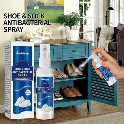 60ml Shoe Shock Antibacterial Spray Foot Odor Shoes Stink Fr