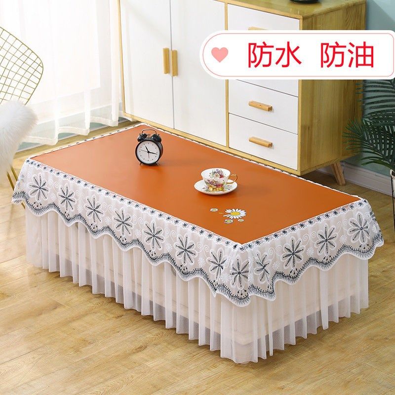 防水防油茶几桌布蕾丝电视床头柜台布罩免洗茶几罩全包耐高温,居家布艺,茶几垫,淘宝优惠券,粉丝福利购,淘宝优惠卷