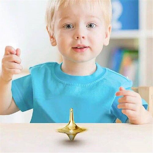 Metal Spinning Tops Alloy Gyro Silver Steel Novelty Spin