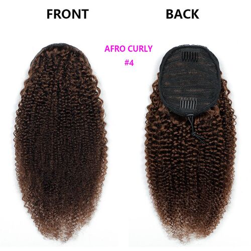 Afro Curly Drawstring Tail Hair 3c 4a 2# 4#