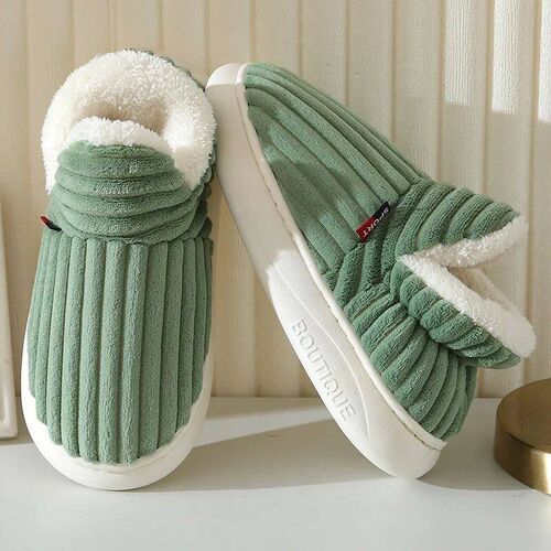 Shevalues Fashion Fur Slippers For Women Men Winter Warm ank