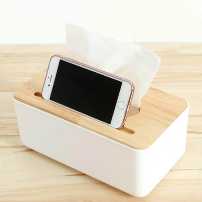 table napkin holder sanitary paper storage tissue box wooden