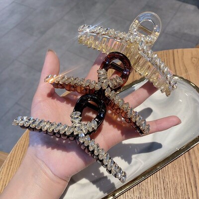 Full Diamond Large Elegant Hair Catch Claws Fashion Hair Acc