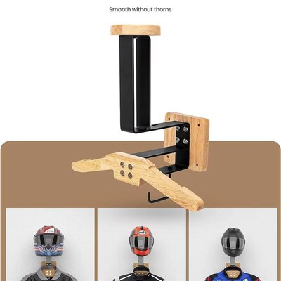 Wooden Helmet Hook Motorcycle Helmet Holder Motorcycle