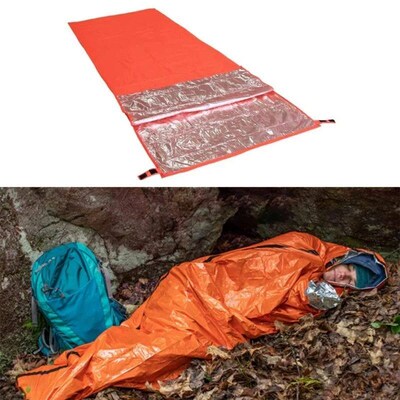 Nylons Silver Coated Sleep Bag Heat Retention Cold Weather C