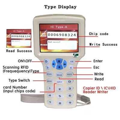 English Rfid NFC Copier Reader Writer Cloner Copy 10 Freque