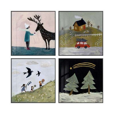 Nordic Ins Style Abstract Decorative Painting Healing Cartoo