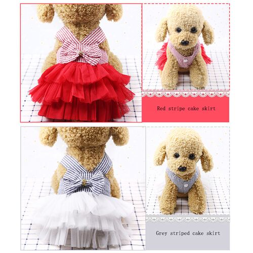 Dog Dress Cat Lace Skirt Pet Summer Clothing Puppy Cat Princ