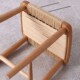 Square Wood Stool Cherry Low Nordic Rattan Solid