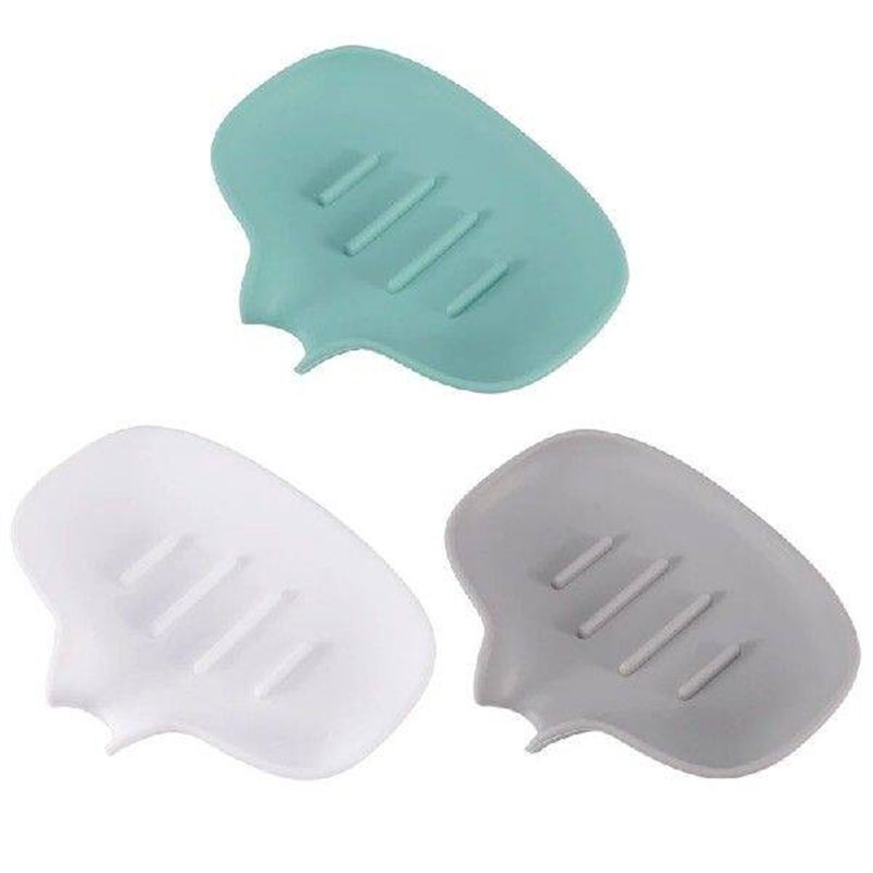 Kitchen Soap Tray Silicone Soap Dish Holder Self Draining图片