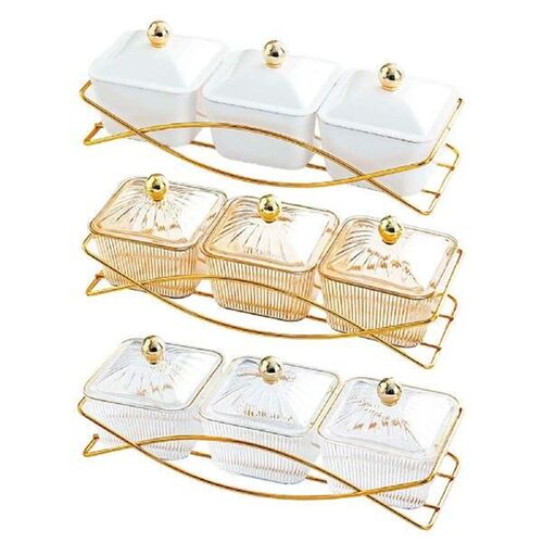 Dessert Dividing Plate, Divided Snack Serving Bowls with