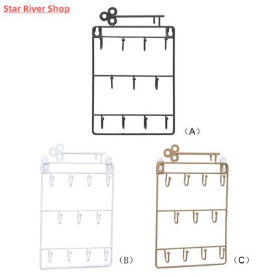 Modern Style Iron Wall Mounted 11 Hangers Hooks Key Holder C