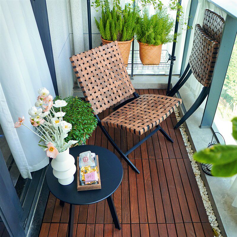 汉娜阳台桌椅 花园折叠藤椅阳台一桌两椅现代休闲藤编靠背三件,住宅家具,阳台椅,淘宝优惠券,粉丝福利购,淘宝优惠卷