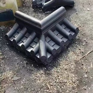 仿古一体围墙帽瓦墙帽单面墙头压顶瓦古建中式庭院连体瓦水泥瓦