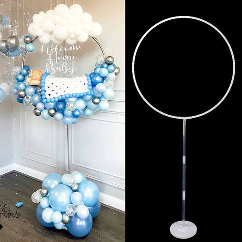 1/2set Round Balloons Stand Holder Plastic Balloon Arch Hoop