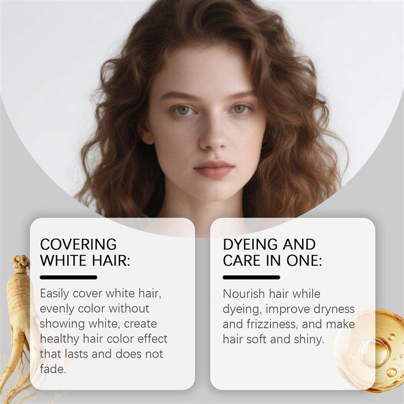 HOEGOA Brown Hair Dye - Gentle Ingredients Nourish and Softe - 实物图