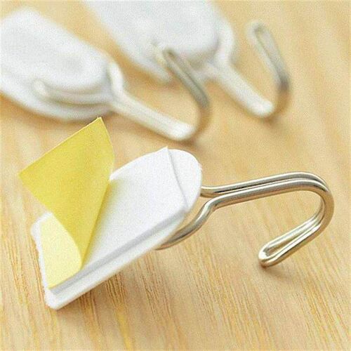 6pcs wall hooks shelf adhesive storage strong hang.