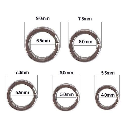 200pcs Stainless Steel Fishing Split Rings Double Loop Conne