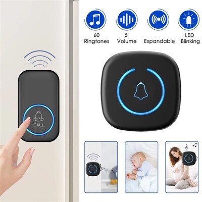 Wireless Doorbell Intelligent Welcome Door Bell 300M/984