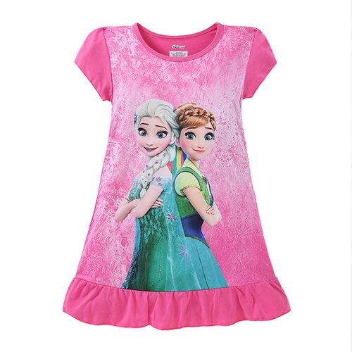 Summer New Cartoon Anna Elsa Printing Sleepwear Snow White M