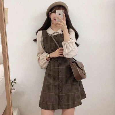Preppy Sty Japan Girls Matching Outfits Date Lady Autumn Spr