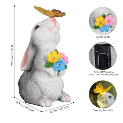 Outdoor rabbit shaped solar lamp garden decoration light