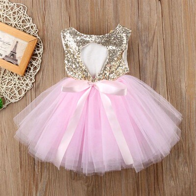 Princess Kids Baby Dress For Girls Fancy Wedding Dress Sleev