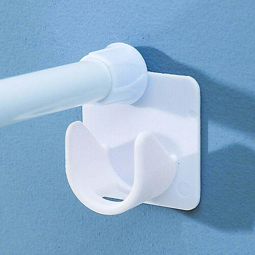 Curtain rod hooks, strong curtain rod clips, no-drill adhesi
