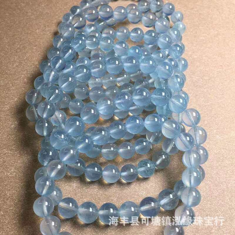 Mgas Natural Aquamarus Mint Color Brlet Small Fresh Aquamaru - 实物图