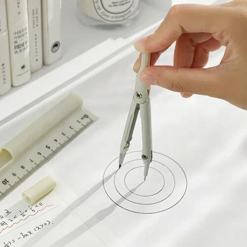 3 in 1 Compass Geometry Set with Ruler Pencil Kawaii Multifu