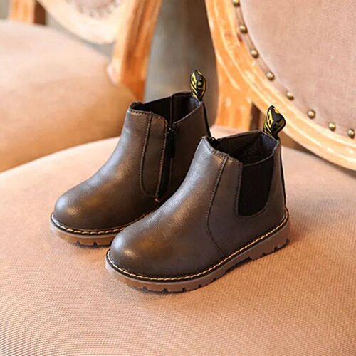Botas Soft Sole Kid Boot Autumn Winter New Plush Boy Ankle B