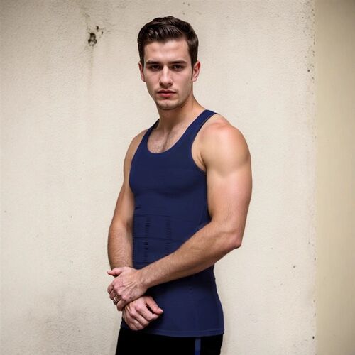 Mens Slim Fit Vest Abdominal Tinting Slim Fit Vest Heavy Ti