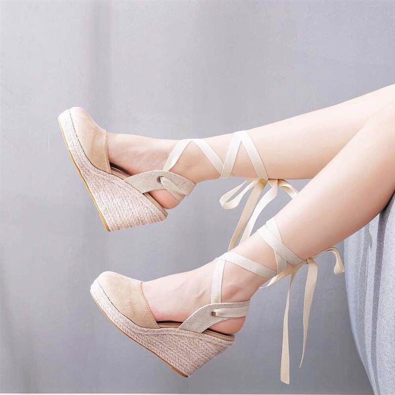 Crystal Queen Womens Summer High Heels Platform Wedge Sandal