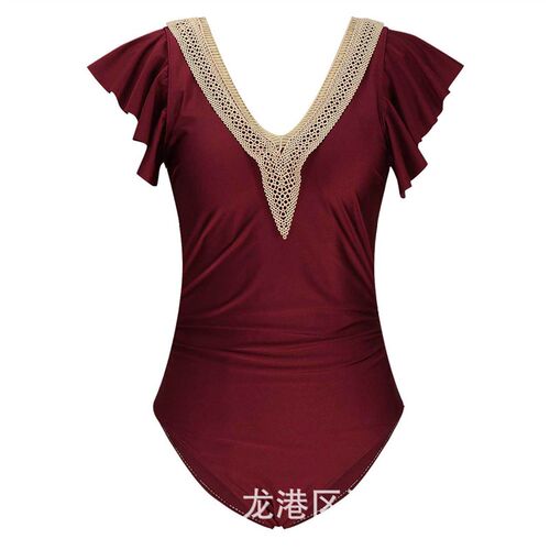 One-piece swimsuit for women, belly covering swimsuit,