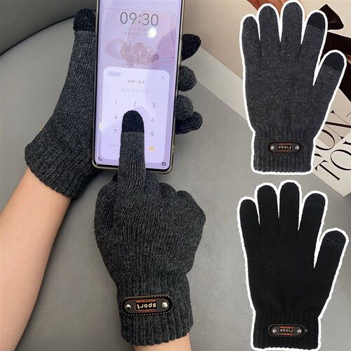 Knitted Touch-screen Gloves Childrens Winter Cycling Cold-p