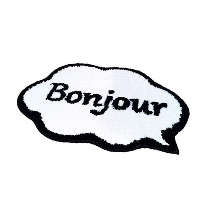 英文可爱硅胶底防滑加厚吸水地垫卫生间浴室入户门垫成品现代椅垫