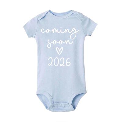 Coming Soon 2026 Baby Announcement Clothes born Baby Bodysui