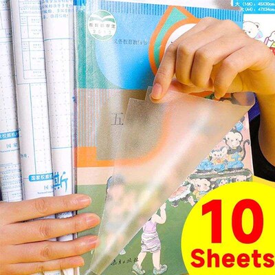 10 Sheets A4 Notebook Cover Self-adhesive Book Cover Wrap Wa