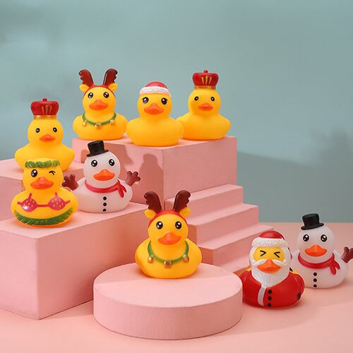 Christmas 5CM little yellow duck childrens water toys knead