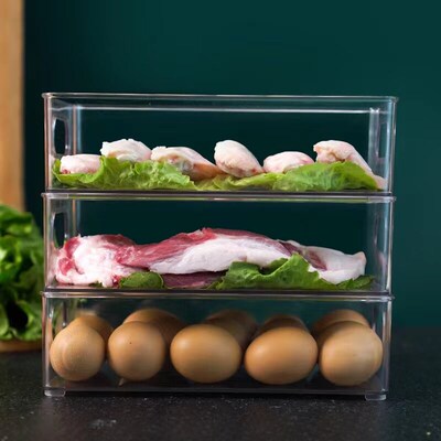 Refrigerator Organizer Bin Stackable Food Fridge Storage Box