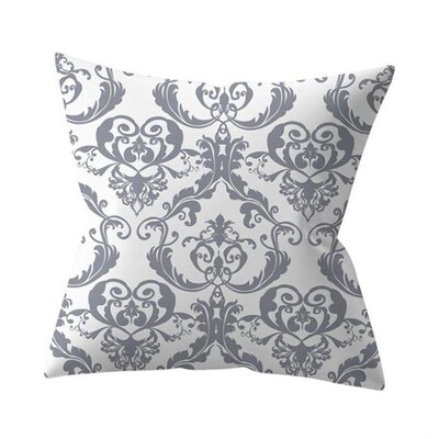 Grey geometric polyester sofa pillow cushion cover 报枕套