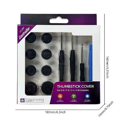 Black Thumbsticks Cover Controller Accessories Joypad