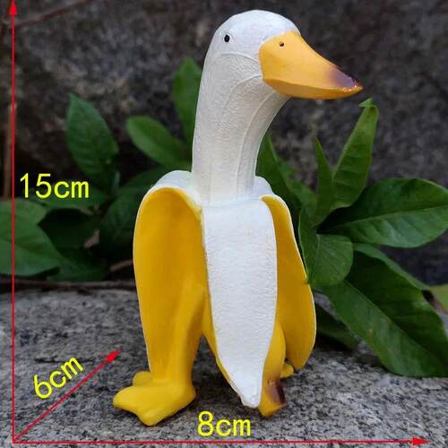 Banana Duck Creative Garden Decor Sculptures Yard Vintage