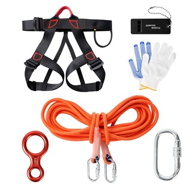 半身坐式缓降安全带高楼层绳应家用逃溪降速降急登山攀岩绳生装