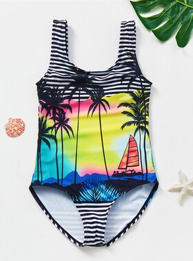 2-12Y Girls swimwear 2021 New Girls swimsuit one piece Child
