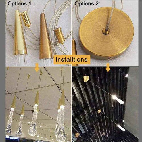 Customizable Post-Modern Crystal Glass led Pendant Lights Ha