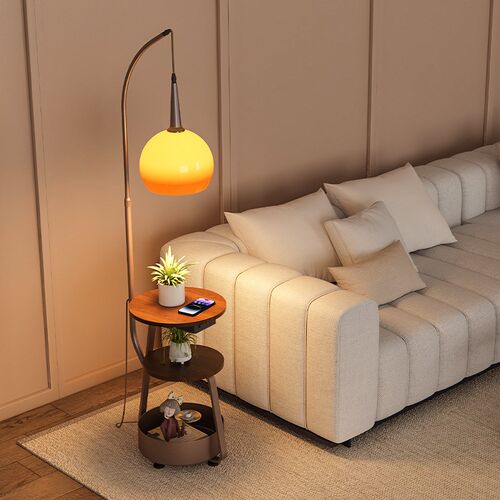 Floor lamp, living room sofa, coffee table, fishing light