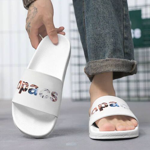 Summer Men Slippers nd Print Slides Outdoor Clogs Beach