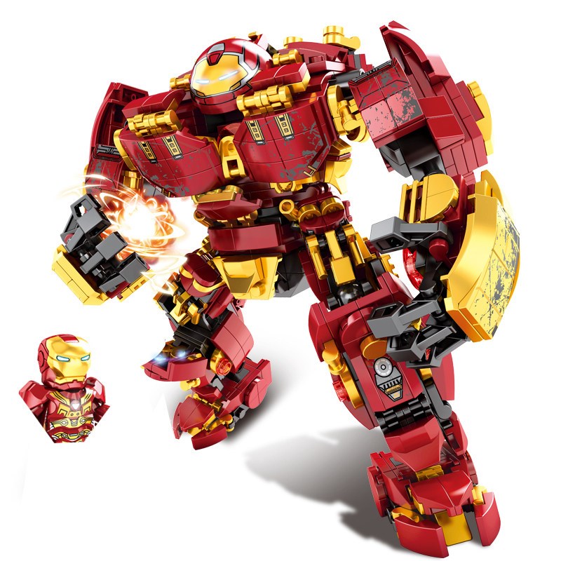 Superheroes Avengers Iron Man Hulkbuster Steel Mecha Action