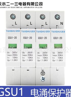 天水二一三防雷浪涌保护器GSU1-20 40 60KA 2P3P+N4P 385V 420V